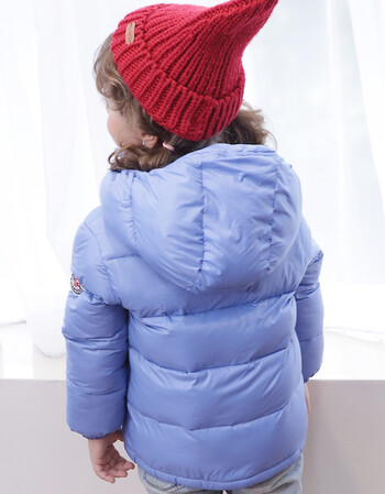 宝宝冬装2017秋冬儿童羽绒服男童装婴儿女童轻薄连帽外套短款 浅蓝色