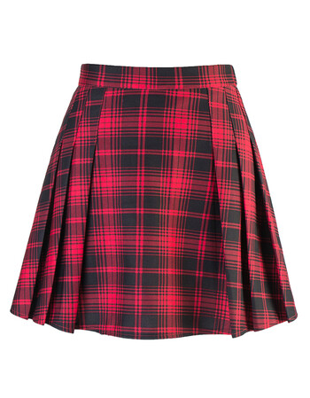 格子裙ulzzang少女原宿风半身裙秋冬苏格兰裙子学生小短裙蓬蓬裙zyx
