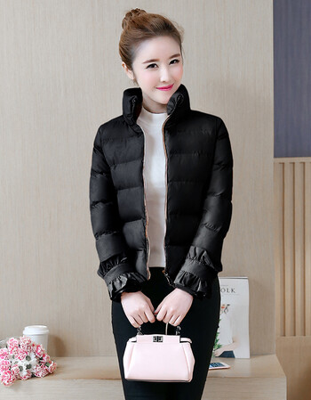 chic冬季棉服女2017新款韩版秋冬加厚学生小棉袄百搭短款棉衣外套