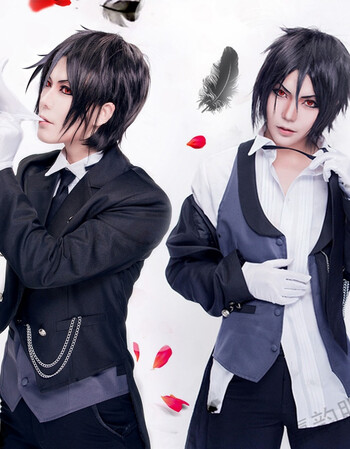 2017 黑执事 黑管家 塞巴斯蒂安 燕尾服cosplay服装 套装 s