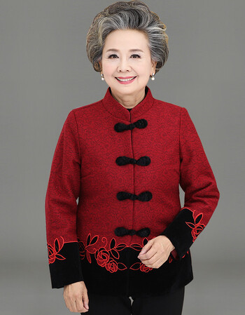 2018老年人秋装奶奶装外套老人女装衣服春秋60-70-80岁老太太唐装上衣