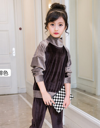 坡饵儿童秋套装女童服装2018新款秋季7冬8中大童9休闲10小孩运动11岁6