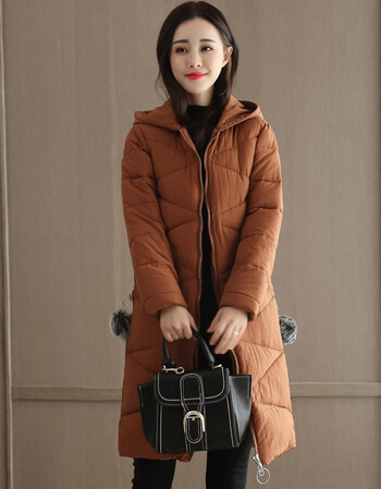 冬季外套棉服女中长款韩版修身显瘦棉衣女士冬装时尚加厚大码棉袄