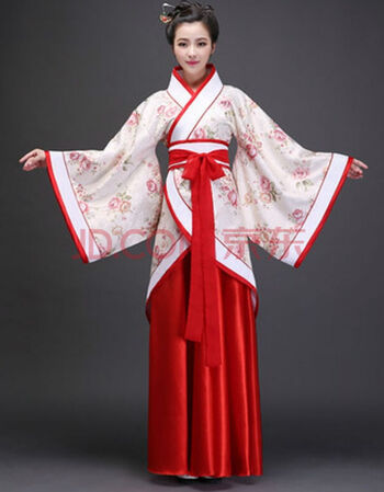 古装服装唐朝古代汉服演出服舞蹈襦裙贵妃古典舞唐装女装 玫红色 均码