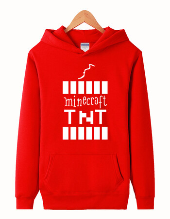 套头卫衣加绒学生外套秋季款连帽衫二次元男女装周边衣服 tnt 红色 xl