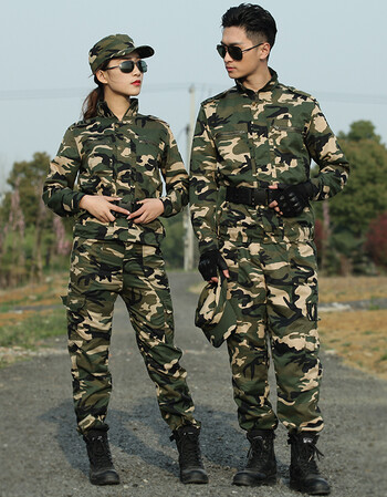 迷彩服套装男特种兵作训军装女学生军训服人cs训练服工作服 190【下裤