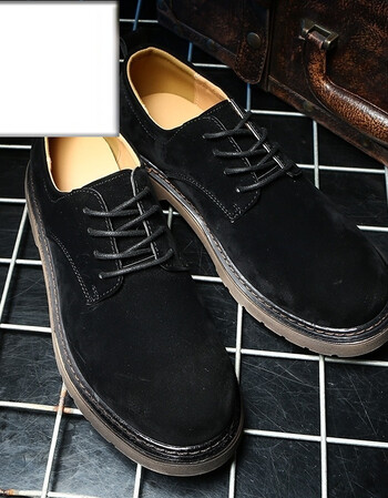 秋季马丁鞋男欧美街头大头皮鞋英伦潮流潮流街拍户外工装潮鞋 黑色 40