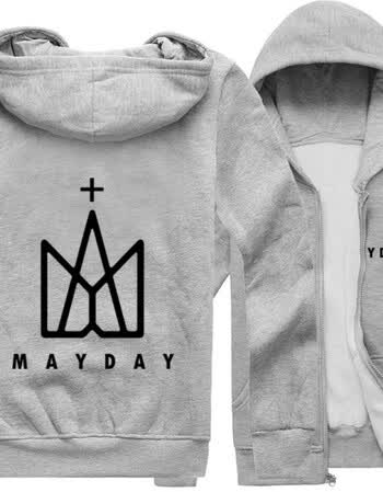 五月天周边mayday 阿信 懒蛋哥懒得开唱周边 衣服卫衣外套 灰色 皇冠