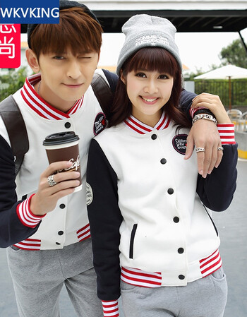 wkvking潮牌恩尚情侣装春装2018新款韩版学生装卫衣女棒球服春秋外套