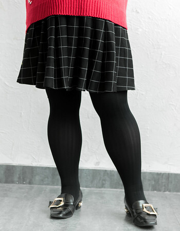 大码女装2017新品显瘦弹力麻花加长包脚丝袜连裤袜909 黑色 f