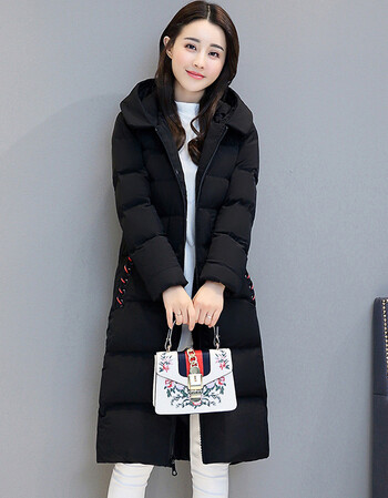 2017冬装新款女装韩版百搭宽松棉衣外套中长款过膝精品羽绒棉服袄