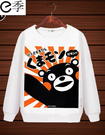 第e季熊本熊卫衣加绒套头长袖 kumamon 熊本 熊吉祥