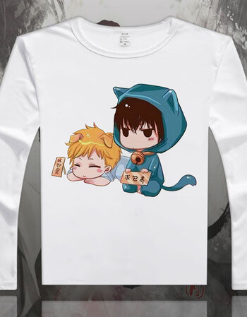 盗墓笔记t恤 q版起灵无邪瓶邪cos动漫周边衣服国漫秋季打底衫长袖 4 l