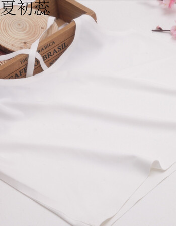 春夏少女一片式成型可调节吊带抹胸 露肚脐背心无痕裹胸冰丝抹胸 白色