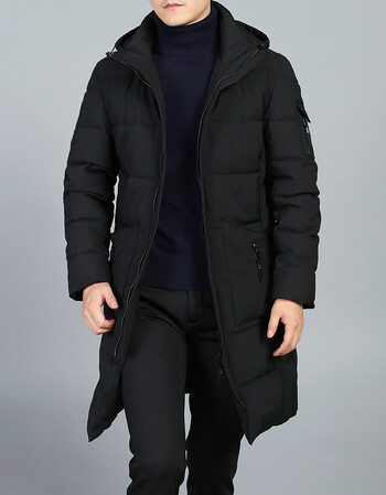 as棉衣男中年冬季加厚保暖中长款羽绒棉服休闲连帽大棉袄外套sn5792