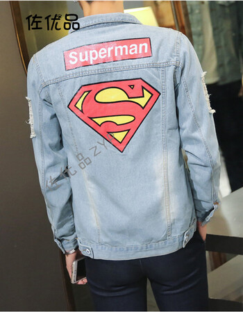 超人牛仔外套(收藏宝贝送袜子) s
