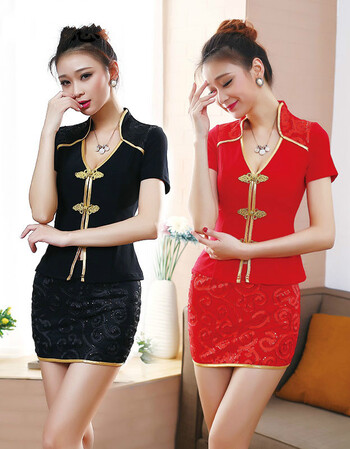 2018春夏酒店服沐足工衣足浴足疗技师服女桑拿洗浴技师服套装修身显瘦