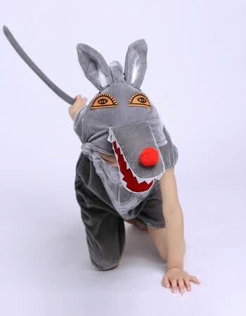 阿坡饵六一儿童节女童衣服动物演出服装小猫鸡兔子狗狐狸大灰狼表演服