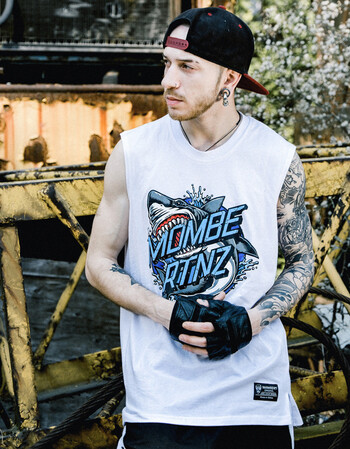 珂梵图背心男夏季潮个性嘻哈夏季潮牌说唱hiphop衣服潮流无袖t恤男