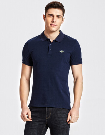 cartelo/卡帝乐鳄鱼t恤男短袖夏装翻领polo衫男上衣t恤男 宝蓝 xxl