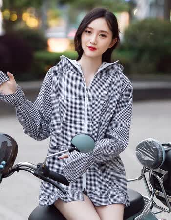 夏尔维纳防晒衣女中长款防紫外线2018夏季新款韩版宽松沙滩服纯棉长袖