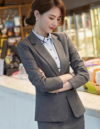职业装套装女2018新款时尚气质修身秋冬款商务西服西装工作服正装