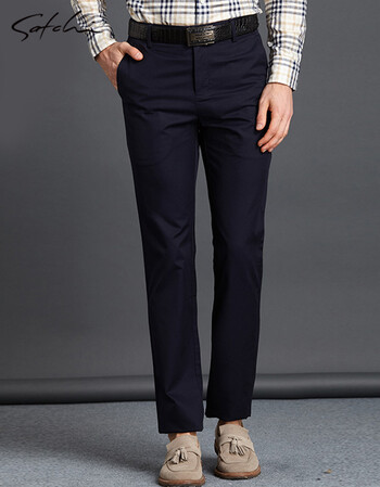satchi/沙驰男装休闲裤春新款商务休闲男裤男士直筒长裤815131028
