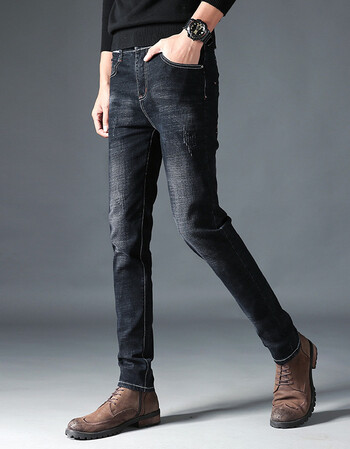 韩潮 以纯牛仔裤男装夏季新款韩版修身弹力小脚长裤子潮官方旗舰店