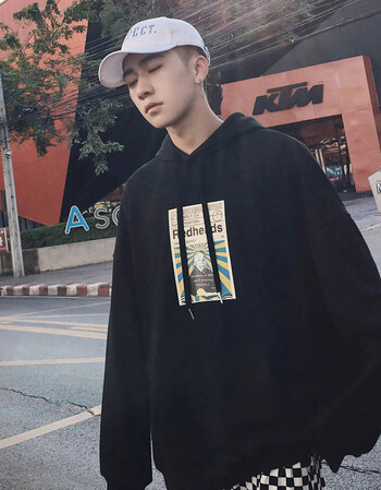 uyuk飞侠卫衣男2018春季新款男士套头连帽潮人休闲棒球服外套男装