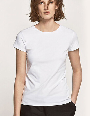 韩范纯白色t恤女短袖修身简约百搭显瘦圆领纯棉内搭打底衫夏季 白色 s