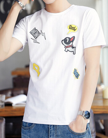 个性圆领弹力棉薄款打底衫舒适体恤衫好看耐看好穿舒适吸汗透气汗衫