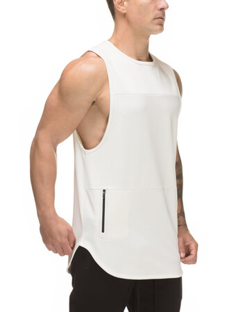 夏季新款无袖跑步兄弟恤篮球运动背心男肌肉队长健身上衣训练服 白色
