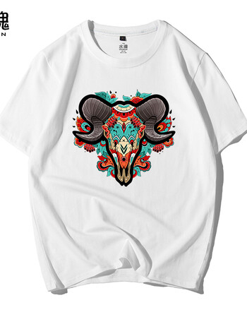 班服广告文化polo衫定做diy印字logo短袖工作衣服同学聚会 白色羊头