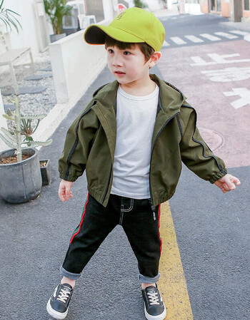 男童春季外套2018新款韩版3岁儿童春装4小男孩连帽上衣5男宝宝6潮lq