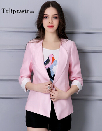 郁香菲 时尚修身显瘦西装外套 蜜桃粉 s