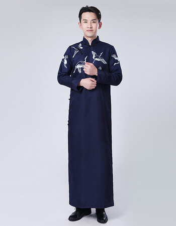 相声大褂民国服装长衫快板演出表演服五四青年学生装男士长袍马褂