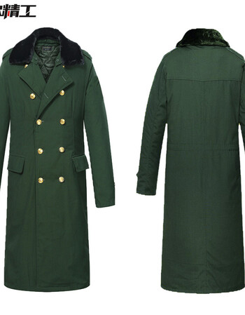 陆士兵海士兵常服大衣加厚长款棉大衣男女可拆卸寒区军棉衣 武消大衣