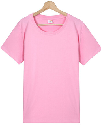 男士短袖t恤夏季纯色宽松圆领男t恤文化衫工作服支持来图定制汗衫