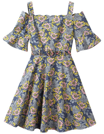 连衣裙女夏2018新款20-25岁夏装韩版衣服夏季吊带裙子夏天小清新 花色