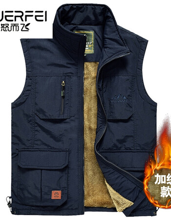 男士马甲户外多口袋运动钓鱼摄影背心中老年宽松大码坎肩武警部队服装