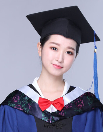 硕士服毕业礼服 文科垂布学士服学士帽学生装硕士服学位服 白色-医科