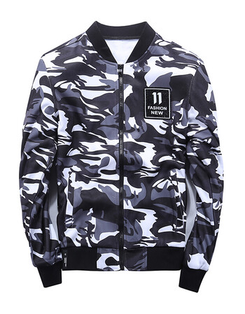 2018秋季青少年薄款迷彩夹克 白色 xl