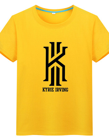 欧文t恤男短袖夏装欧文11号logo标志德鲁大叔休闲运动纯棉短袖t恤 黄