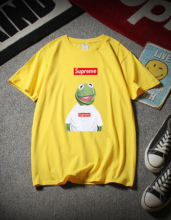 2018新款欧美sup青蛙个性短袖t恤 潮牌男女款情侣装半袖夏季 xc-青蛙
