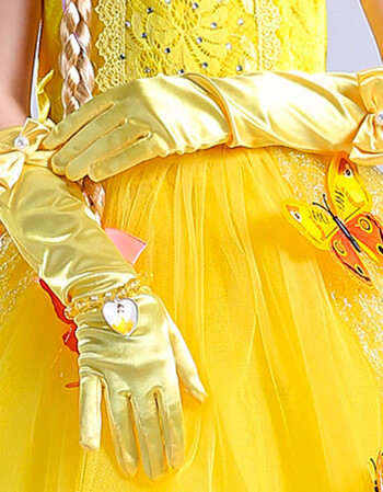 蓬蓬裙圣诞元旦女童连衣裙贝儿公主冰雪奇缘晚会礼服女上新 贝儿手套