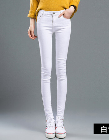 春季新款外穿打底裤女薄款白色女裤小脚裤韩版百搭裤子铅笔裤 白色 29