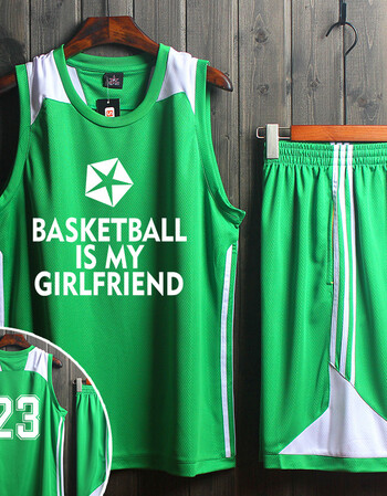 18新款篮球服套装男 球衣 科比训练服比赛学生球服女团购印号 绿色