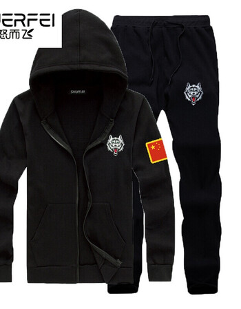 军迷服饰警察秋季运动拉链作训服套装男武警外套卫衣特种兵警服军品