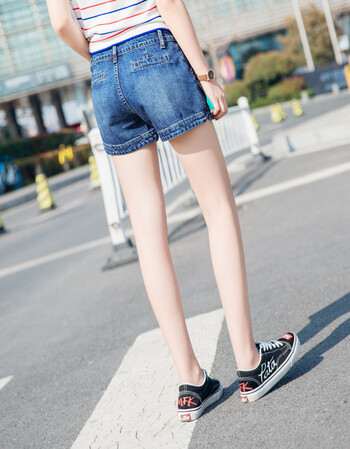 sz牛仔短裤女夏2018新款韩版宽松显瘦百搭三分裤学生时尚女士热裤子