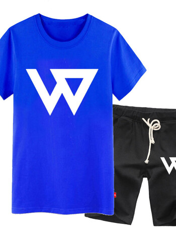 潮朝威斯布鲁克运动套装沙滩裤短裤t恤汗衫宽松大码短袖篮球威少logo